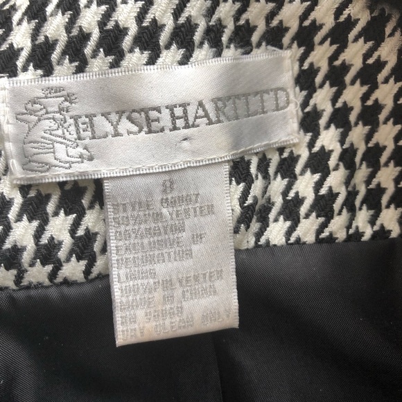 Ilyse Hart LTD jacket coat and skirt pattern black and white - Picture 7 of 8